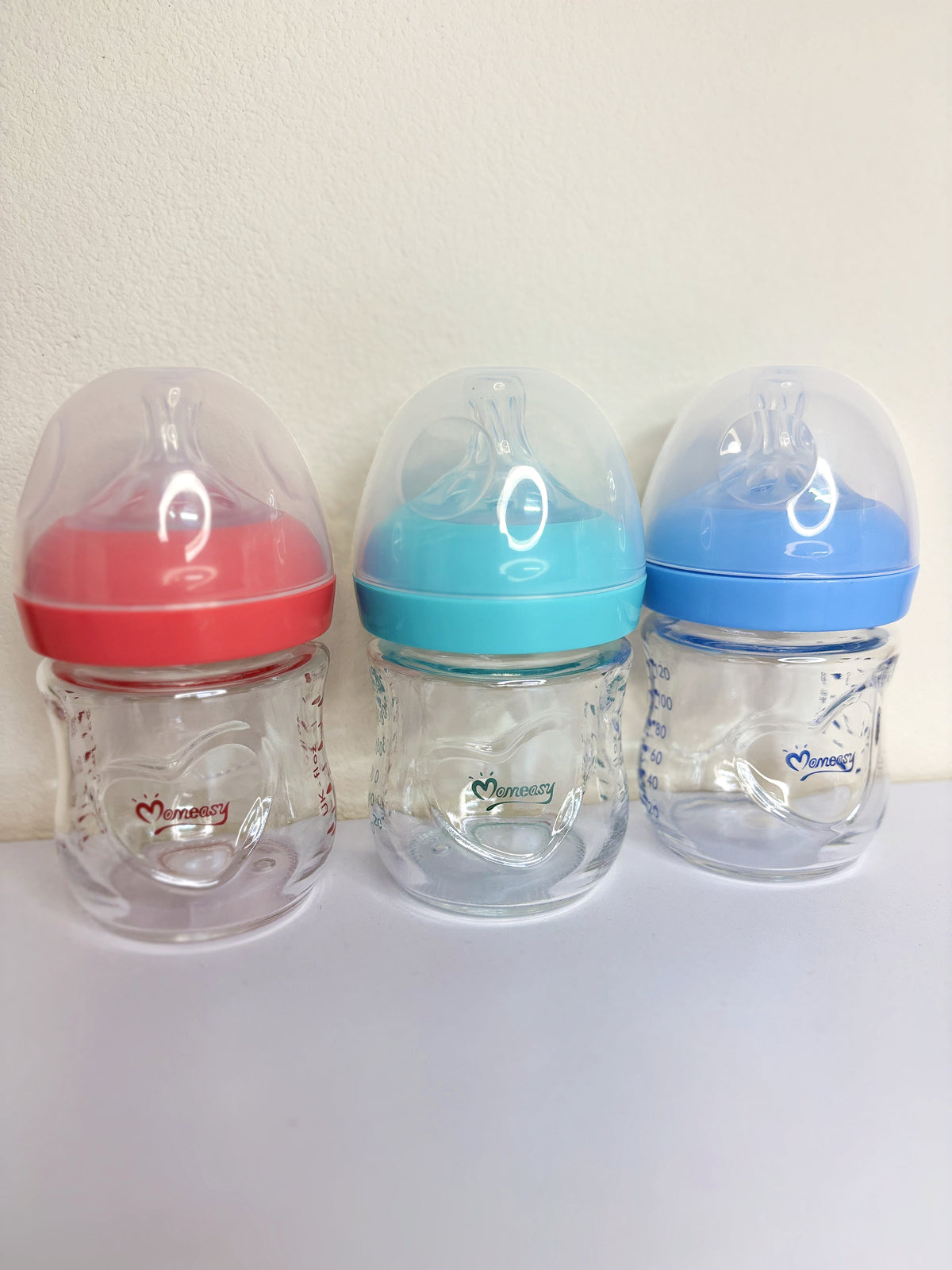 Momeasy Wide Neck Glass Feeding Bottle (120ml / 4oz)