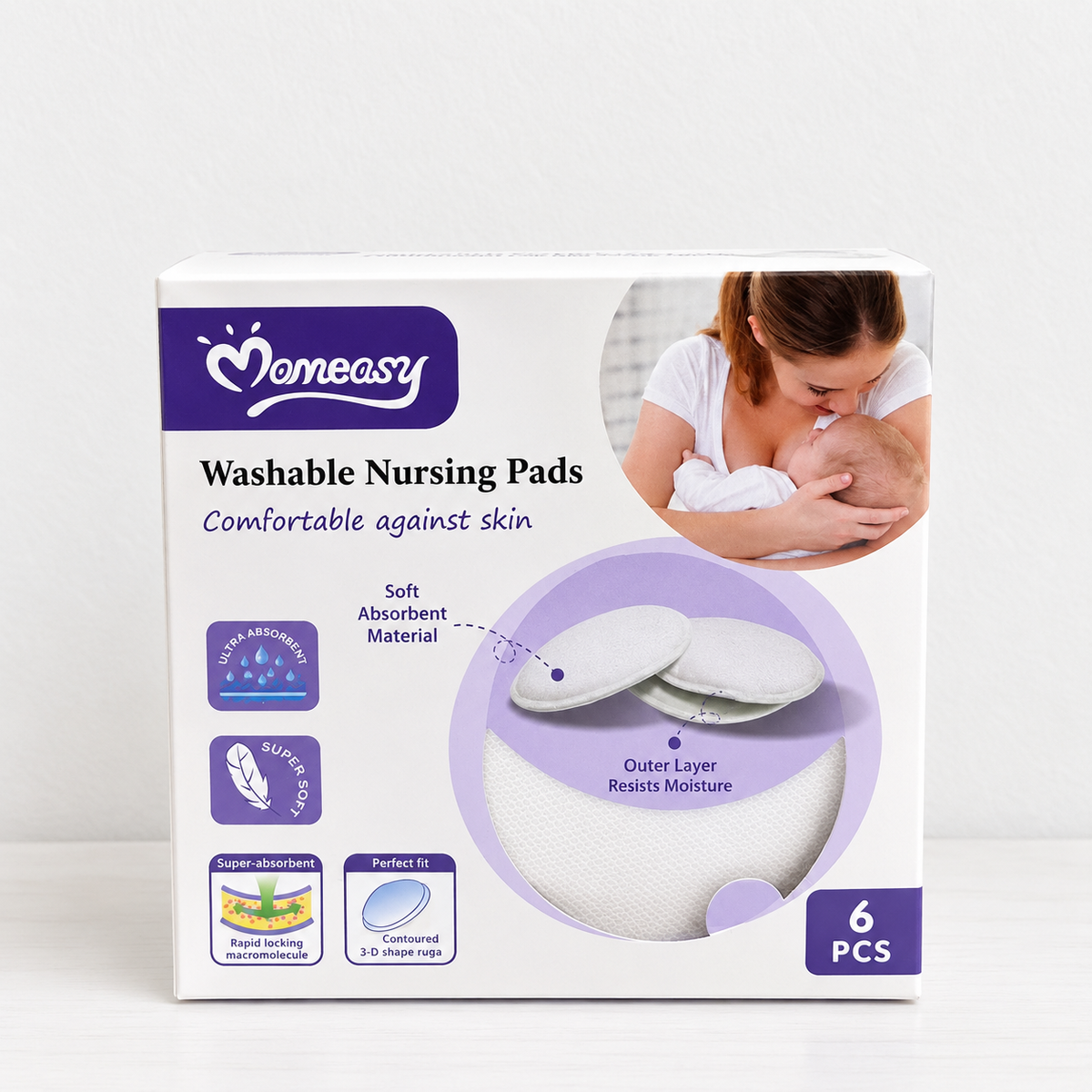 Momeasy Washable Nursing Pads.